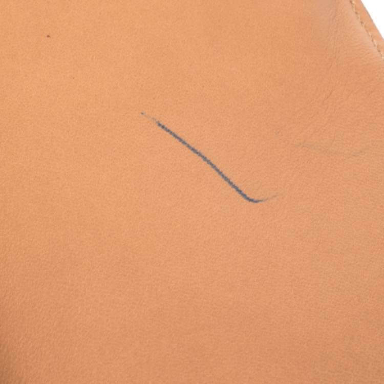 Pre Owned Chloe Peach Leather Rachel Bow Crossbody Bag