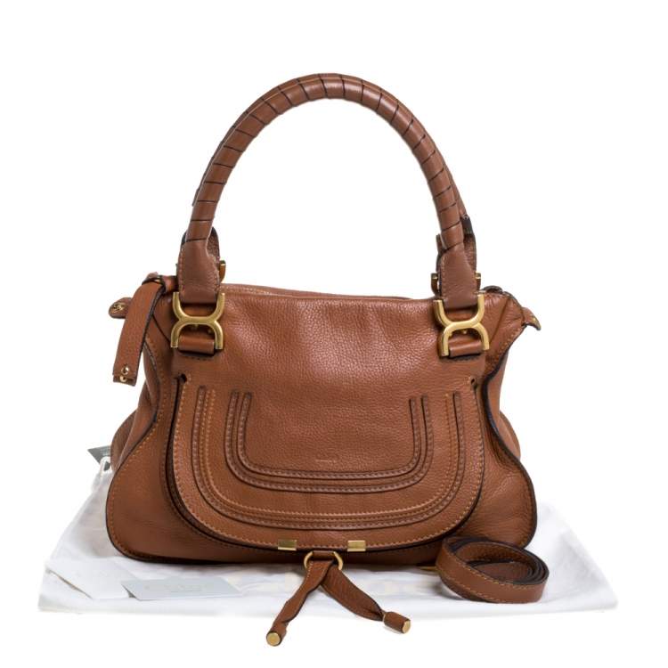 Pre Owned Chloe Tan Leather Medium Marcie Shoulder Bag