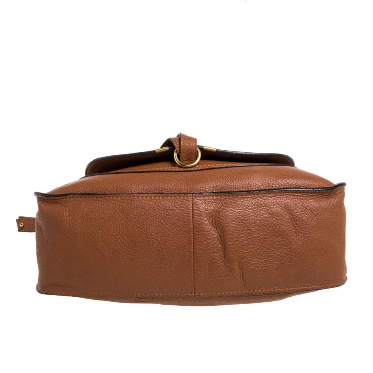 Pre Owned Chloe Tan Leather Medium Marcie Shoulder Bag