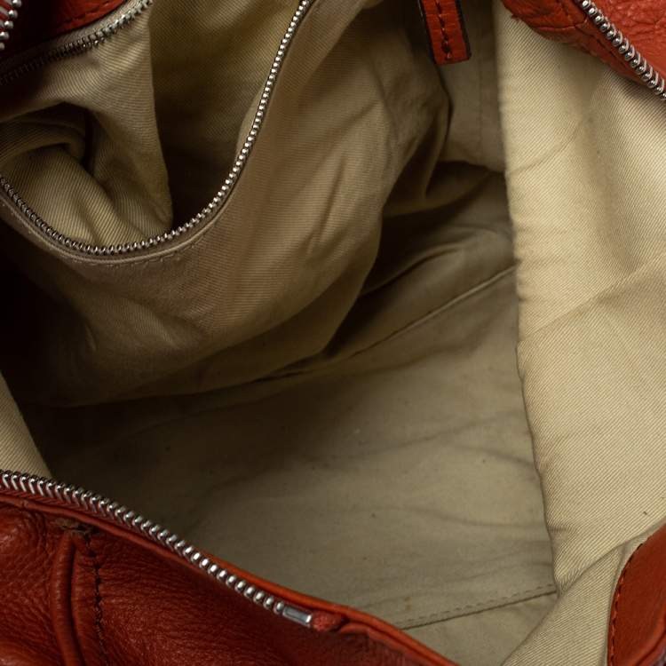Pre Owned Chloe Burnt Orange Leather Paddington Satchel