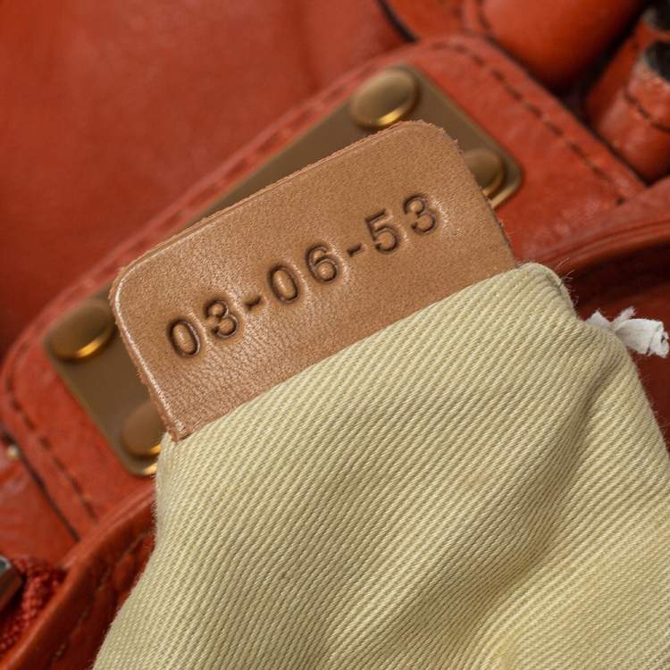 Pre Owned Chloe Burnt Orange Leather Paddington Satchel