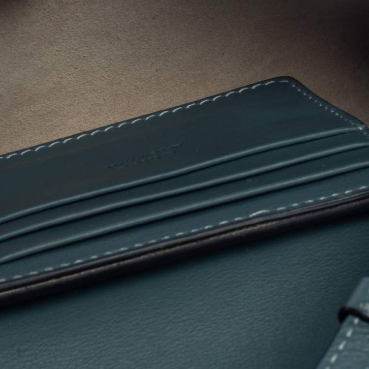 Pre Owned Chloe Blue Leather and Suede Mini Faye Crossbody Bag