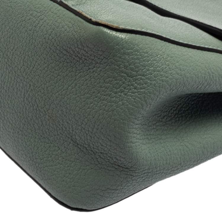Pre Owned Chloe Pale Green Leather Medium Elsie Shoulder Bag