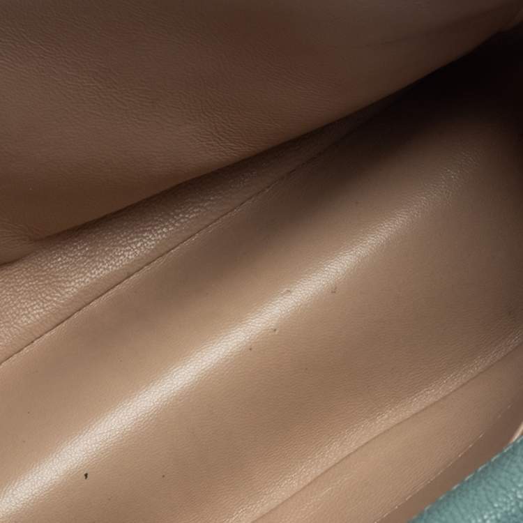 Pre Owned Chloe Pale Green Leather Medium Elsie Shoulder Bag