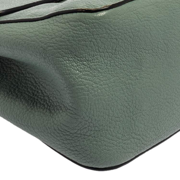 Pre Owned Chloe Pale Green Leather Medium Elsie Shoulder Bag