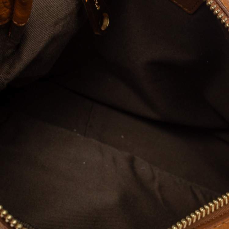Pre Owned Chloe Tan Leather Medium Marcie Shoulder Bag