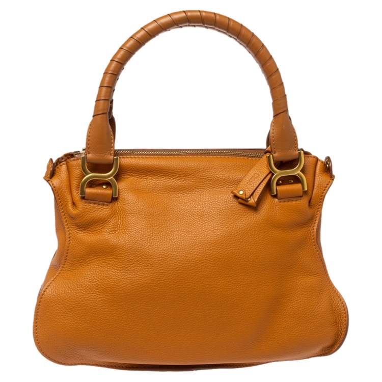 Pre Owned Chloe Tan Leather Medium Marcie Shoulder Bag