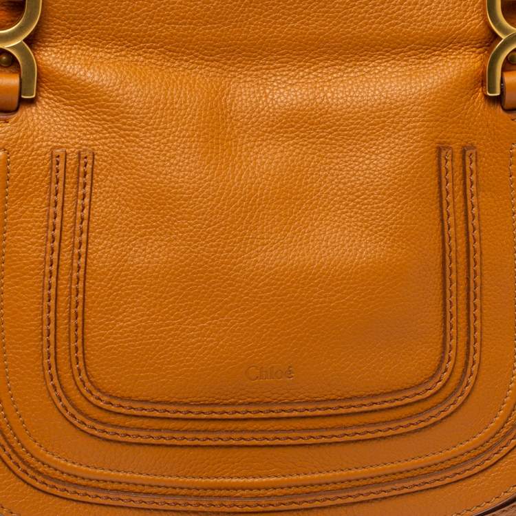 Pre Owned Chloe Tan Leather Medium Marcie Shoulder Bag