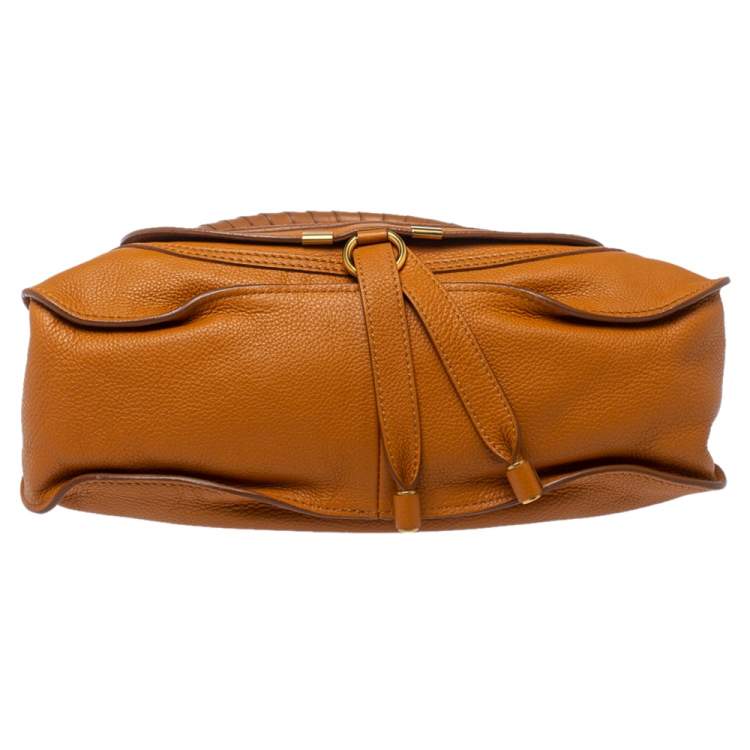 Pre Owned Chloe Tan Leather Medium Marcie Shoulder Bag
