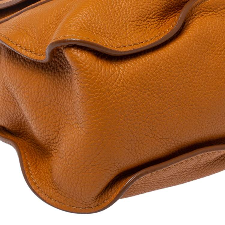 Pre Owned Chloe Tan Leather Medium Marcie Shoulder Bag