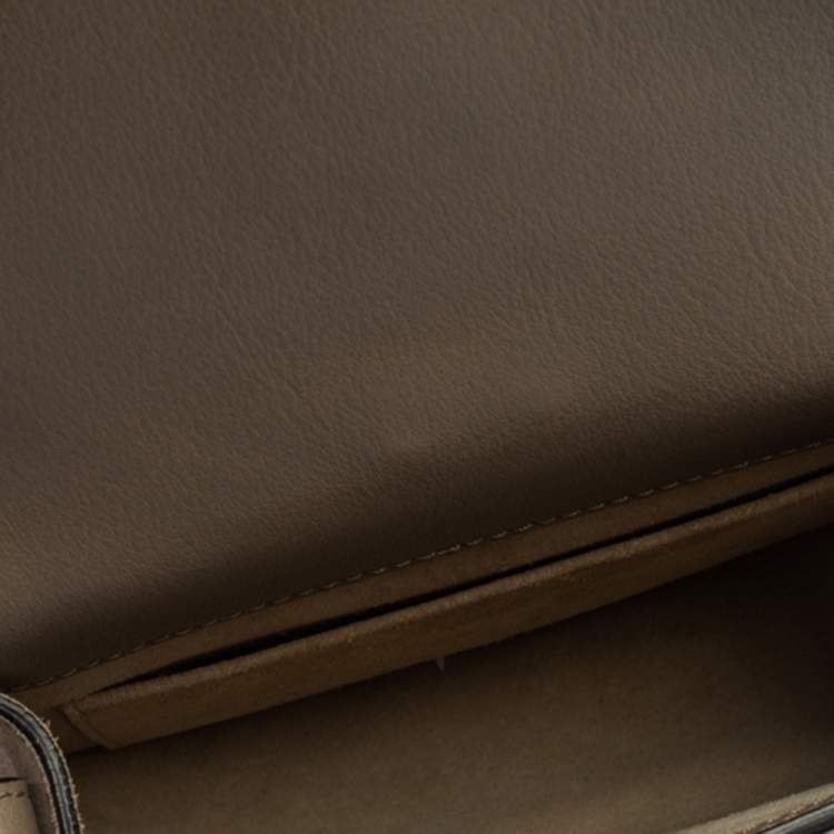 Pre Owned Chloe Beige Leather and Suede Small Nile Bracelet Shoulder Bag