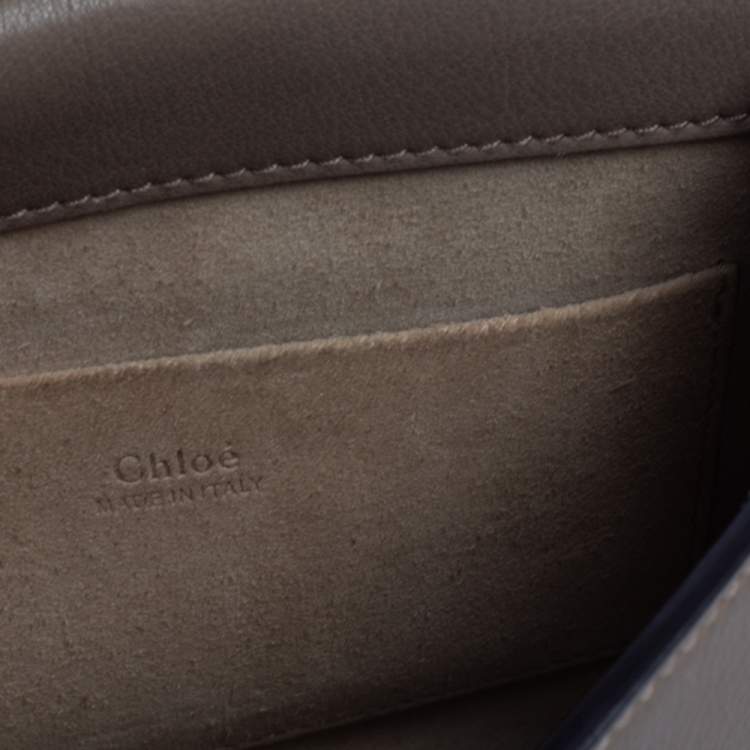 Pre Owned Chloe Beige Leather and Suede Small Nile Bracelet Shoulder Bag