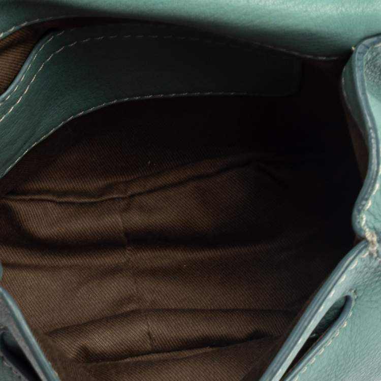 Pre Owned Chloe Fresh Mint Blue Leather Mini Marcie Crossbody Bag