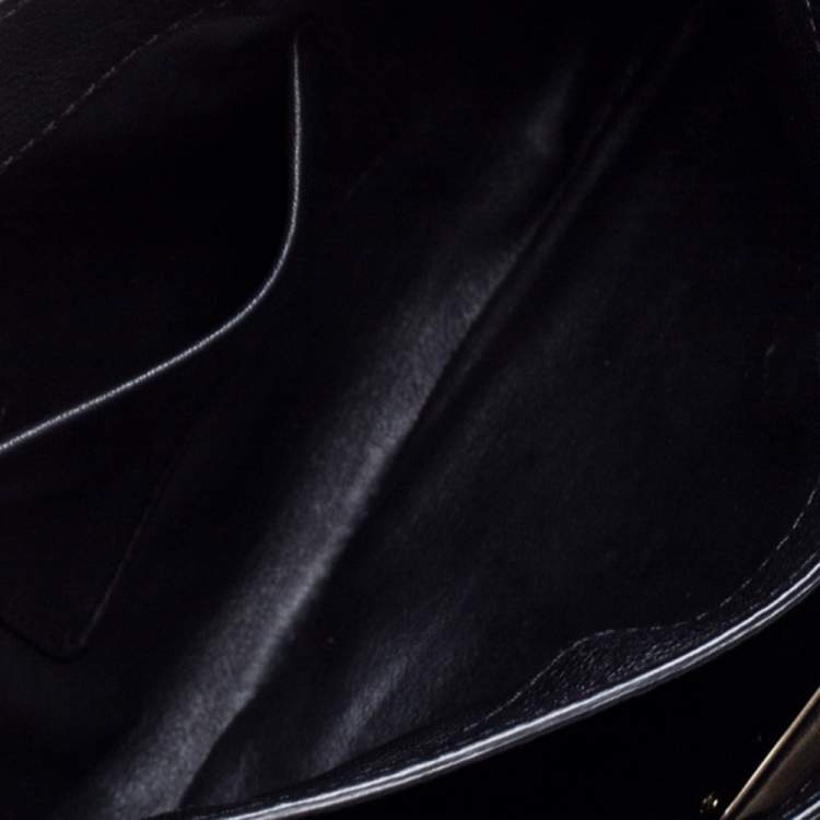 Pre Owned Chloe Black Crystal Embellished Leather Flap Shoulder Bag