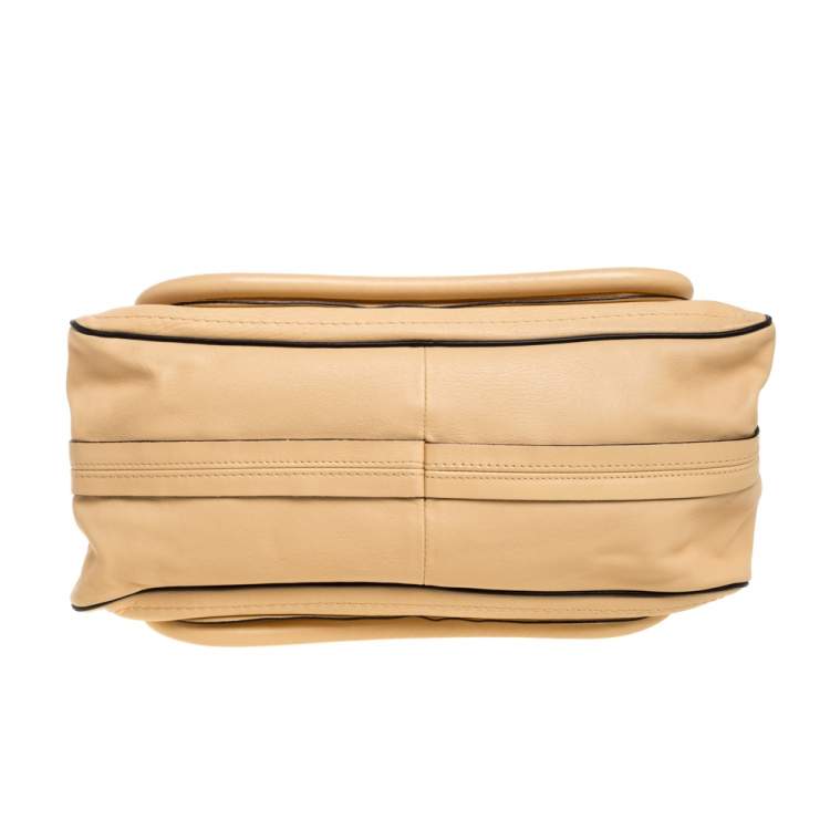Pre Owned Chloe Beige Leather Medium Paraty Shoulder Bag