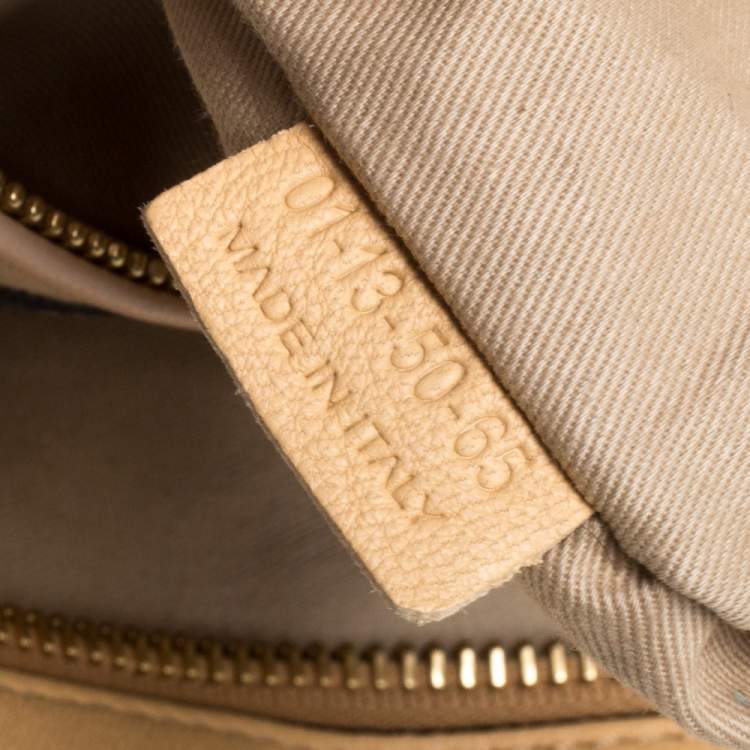 Pre Owned Chloe Beige Leather Medium Paraty Shoulder Bag