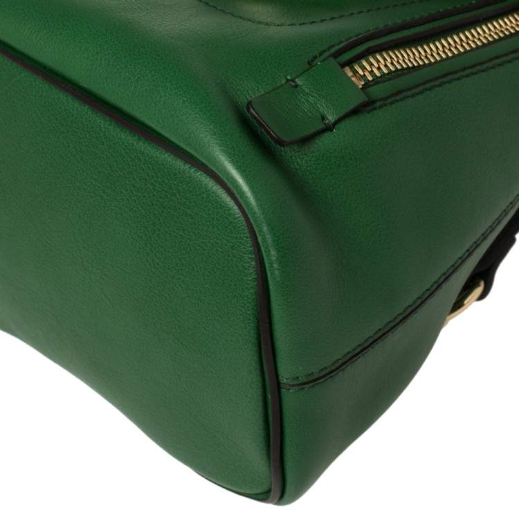 Pre Owned Chloe Green Leather and Suede Mini Faye Daye Backpack