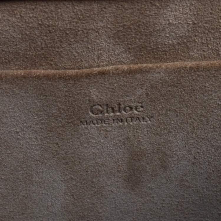 Pre Owned Chloe Red Leather Medium Nile Bracelet Shoulder Bag