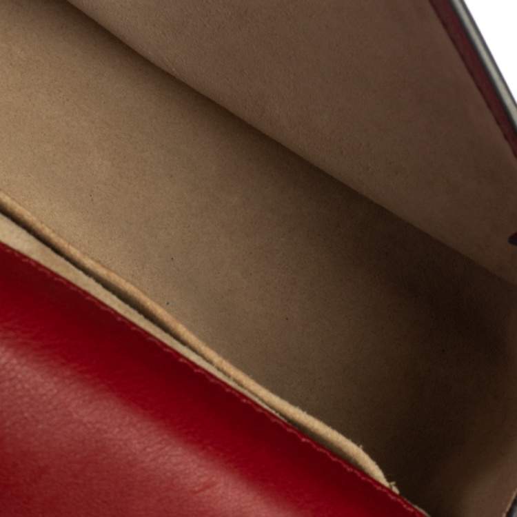 Pre Owned Chloe Red Leather Medium Nile Bracelet Shoulder Bag