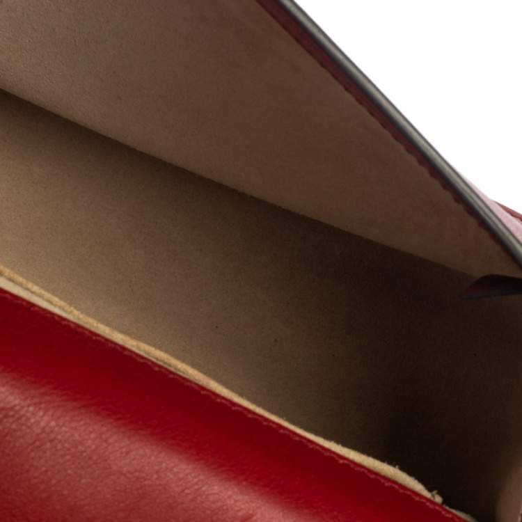 Pre Owned Chloe Red Leather Medium Nile Bracelet Shoulder Bag
