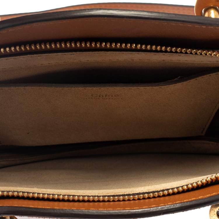 Pre Owned Chloe Brown Leather and Suede Small Pixie Shoulder Bag