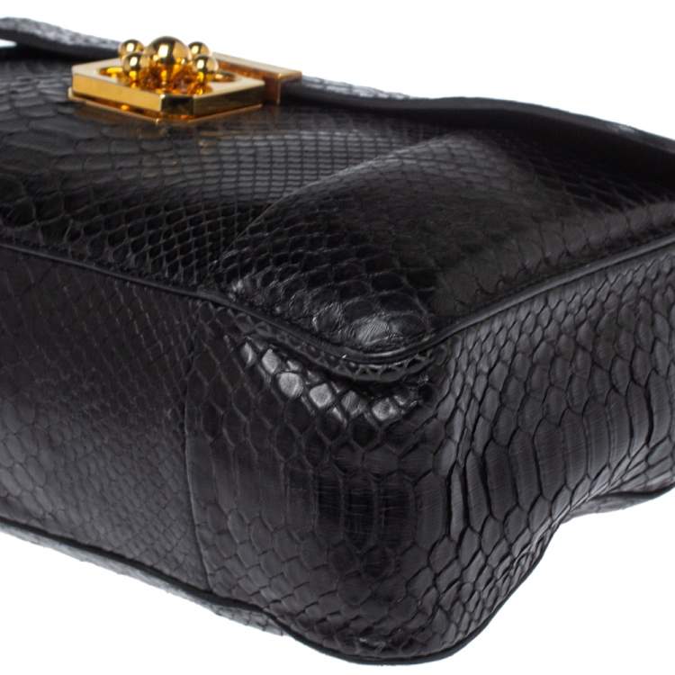 Pre Owned Chloe Black Python Large Elsie Shoulder Bag