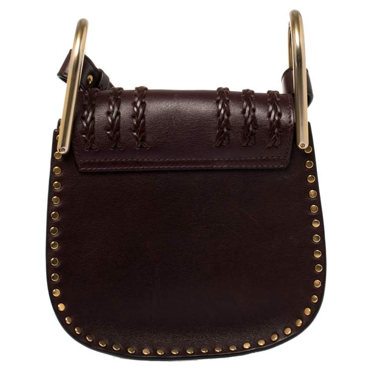 Pre Owned Chloe Dark Brown Leather Mini Hudson Shoulder Bag 