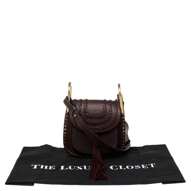 Pre Owned Chloe Dark Brown Leather Mini Hudson Shoulder Bag 