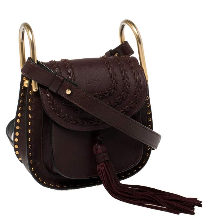 Pre Owned Chloe Dark Brown Leather Mini Hudson Shoulder Bag 