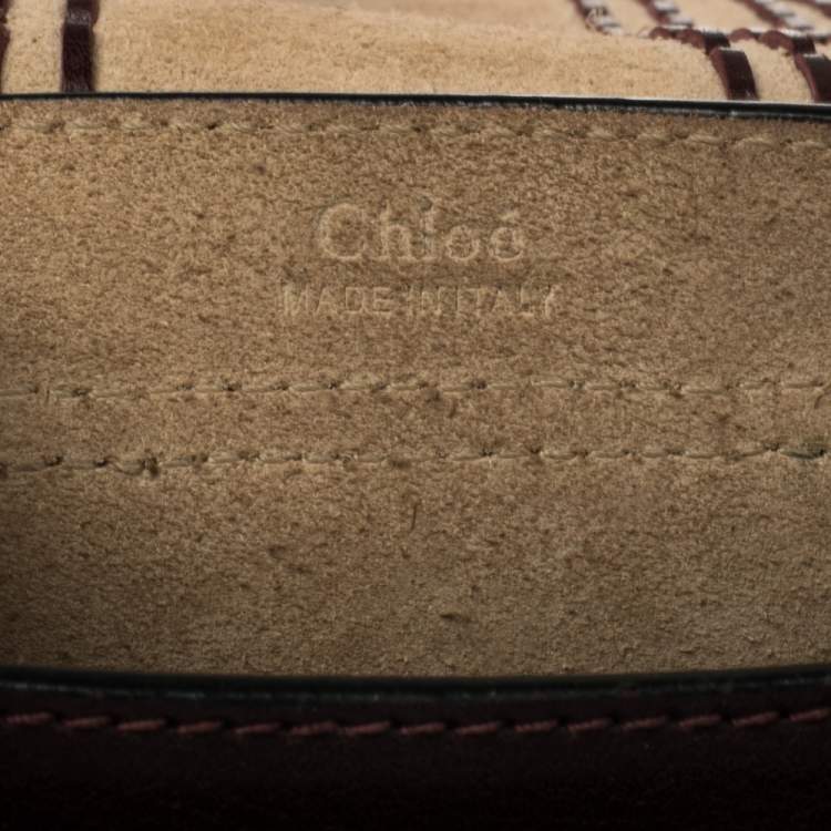 Pre Owned Chloe Dark Brown Leather Mini Hudson Shoulder Bag 