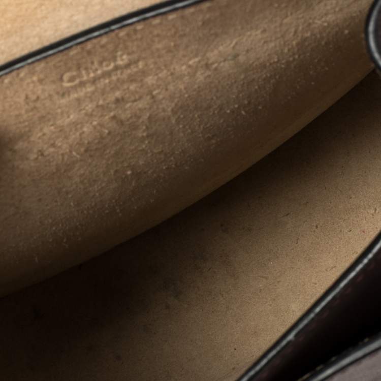 Pre Owned Chloe Dark Brown Leather Mini Hudson Shoulder Bag 