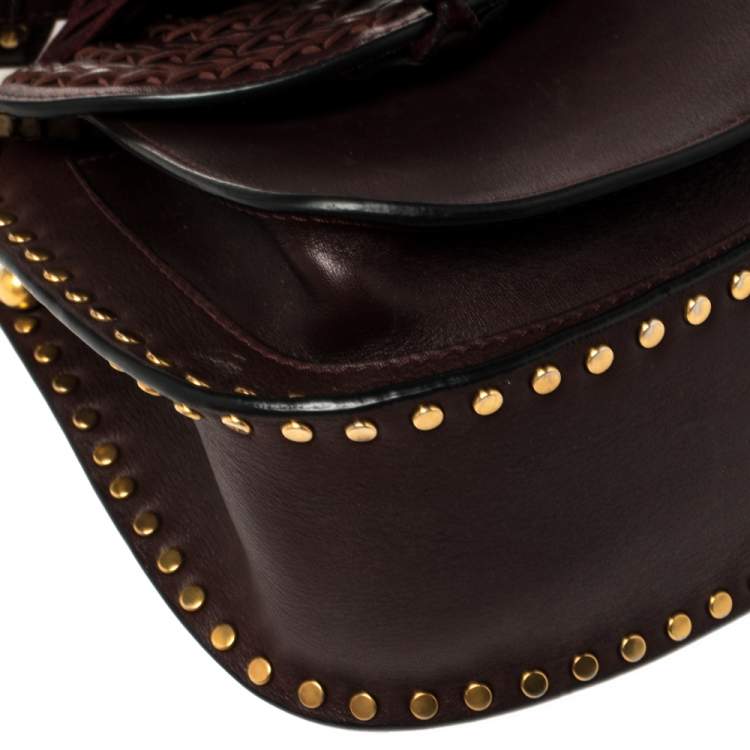 Pre Owned Chloe Dark Brown Leather Mini Hudson Shoulder Bag 