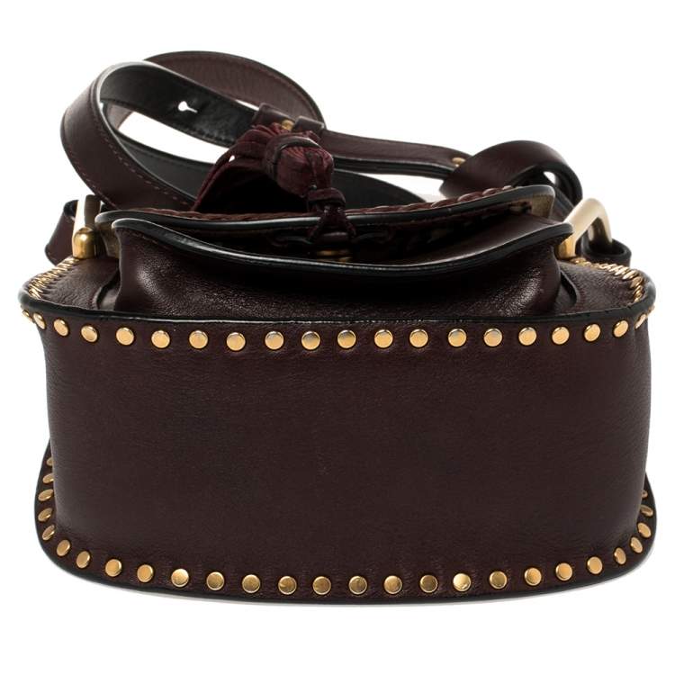 Pre Owned Chloe Dark Brown Leather Mini Hudson Shoulder Bag 