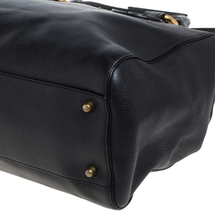 Pre Owned Chloe Black Leather Aurore Pure Paddington Tote 