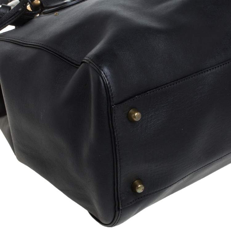 Pre Owned Chloe Black Leather Aurore Pure Paddington Tote 