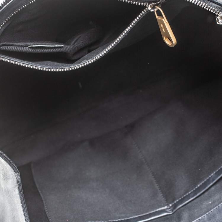 Pre Owned Chloe Black Leather Aurore Pure Paddington Tote 
