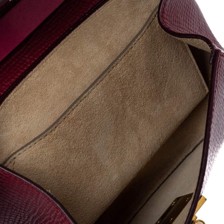 Pre Owned Chloe Burgundy/Fuchsia Leather Small Drew Shoulder Bag