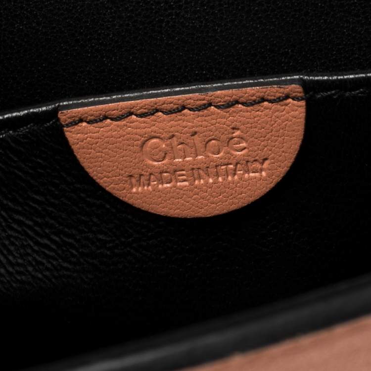 Pre Owned Chloe Coral Orange Leather Large Elsie Shoulder Bag