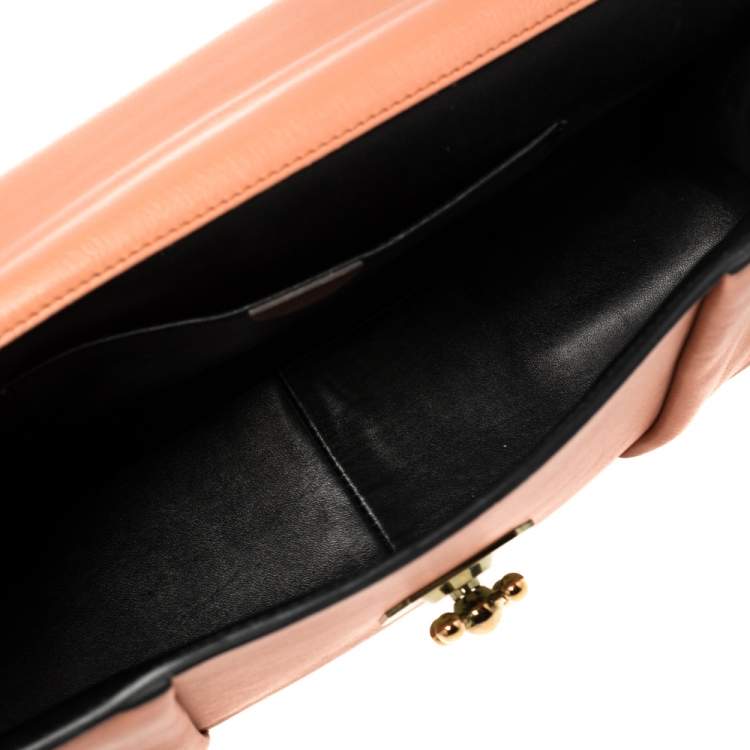 Pre Owned Chloe Coral Orange Leather Large Elsie Shoulder Bag