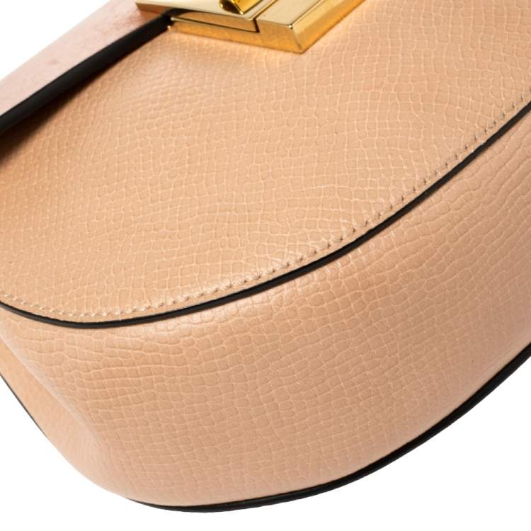 Pre Owned Chloe Beige/Brown Leather Small Drew Shoulder Bag