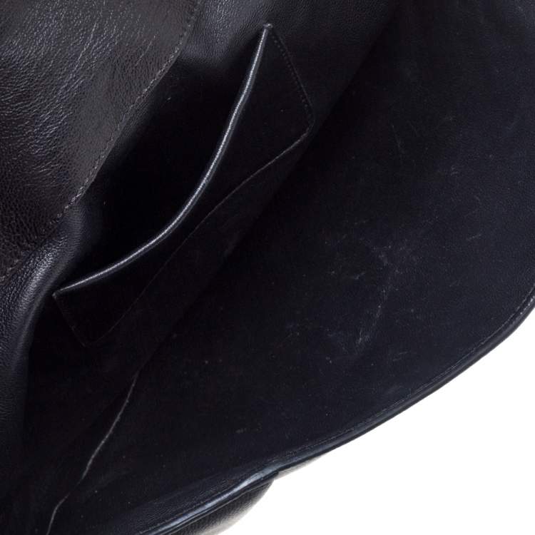 Pre Owned Chloe Black Leather Large Elsie Shoulder Bag
