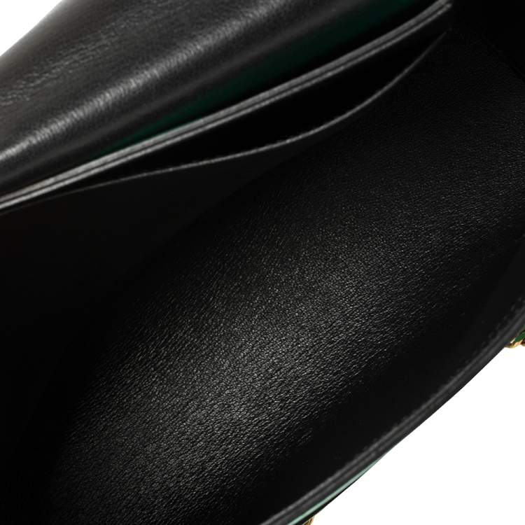 Pre Owned Chlor Green Leather Medium Elle Shoulder Bag
