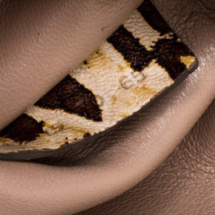 Pre Owned Chloe Brown/Beige Leopard Print Leather Mini Drew Shoulder Bag