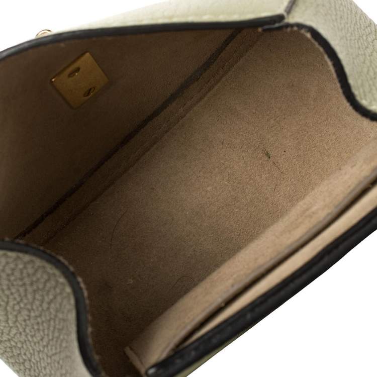 Pre Owned Chloe Green Grained Leather Nano Drew Shoulder Bag