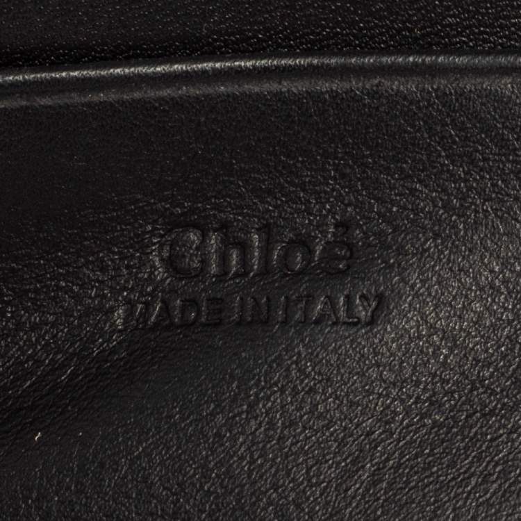 Pre Owned Chloe Black Leather and Suede Mini Faye Crossbody Bag