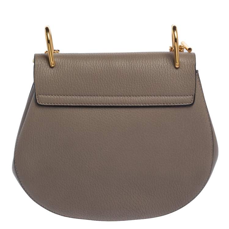 Pre Owned Chloe Grey Leather Medium Drew Shoulder Bag
