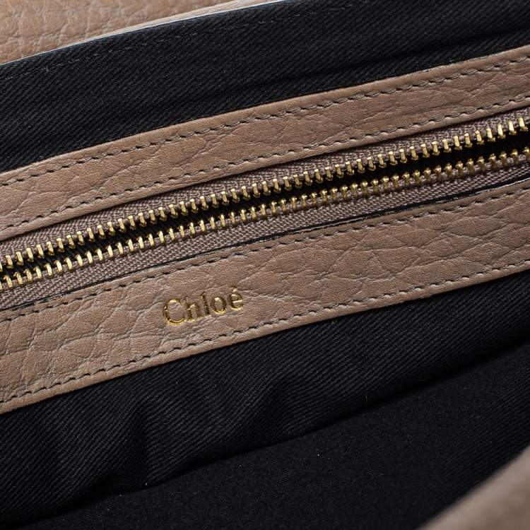 Pre Owned Chloe Beige Leather Medium Sally Flap Shoulder Bag