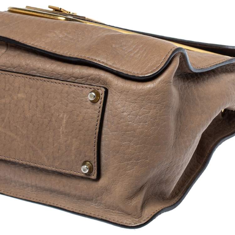 Pre Owned Chloe Beige Leather Medium Sally Flap Shoulder Bag