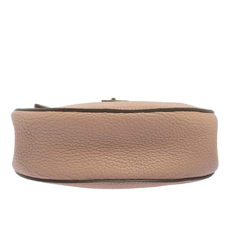 Pre Owned Chloe Powder Pink Leather Small Drew Shoulder Bag