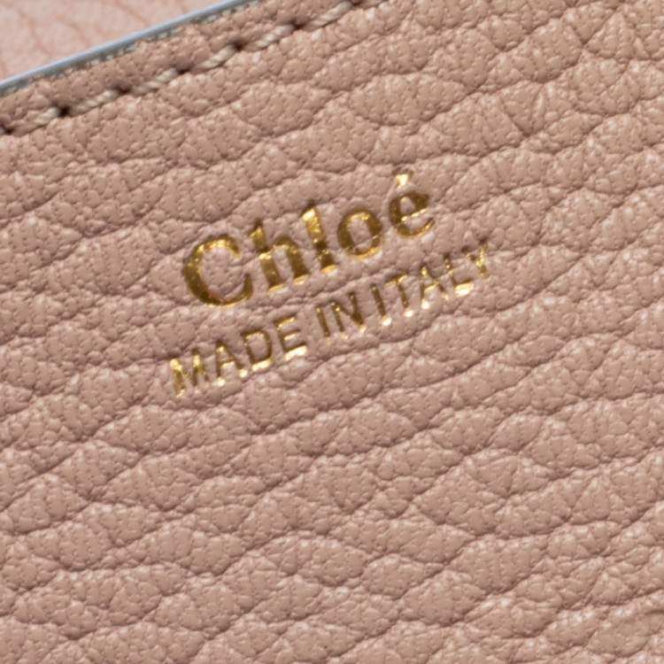 Pre Owned Chloe Powder Pink Leather Small Drew Shoulder Bag